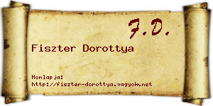 Fiszter Dorottya névjegykártya